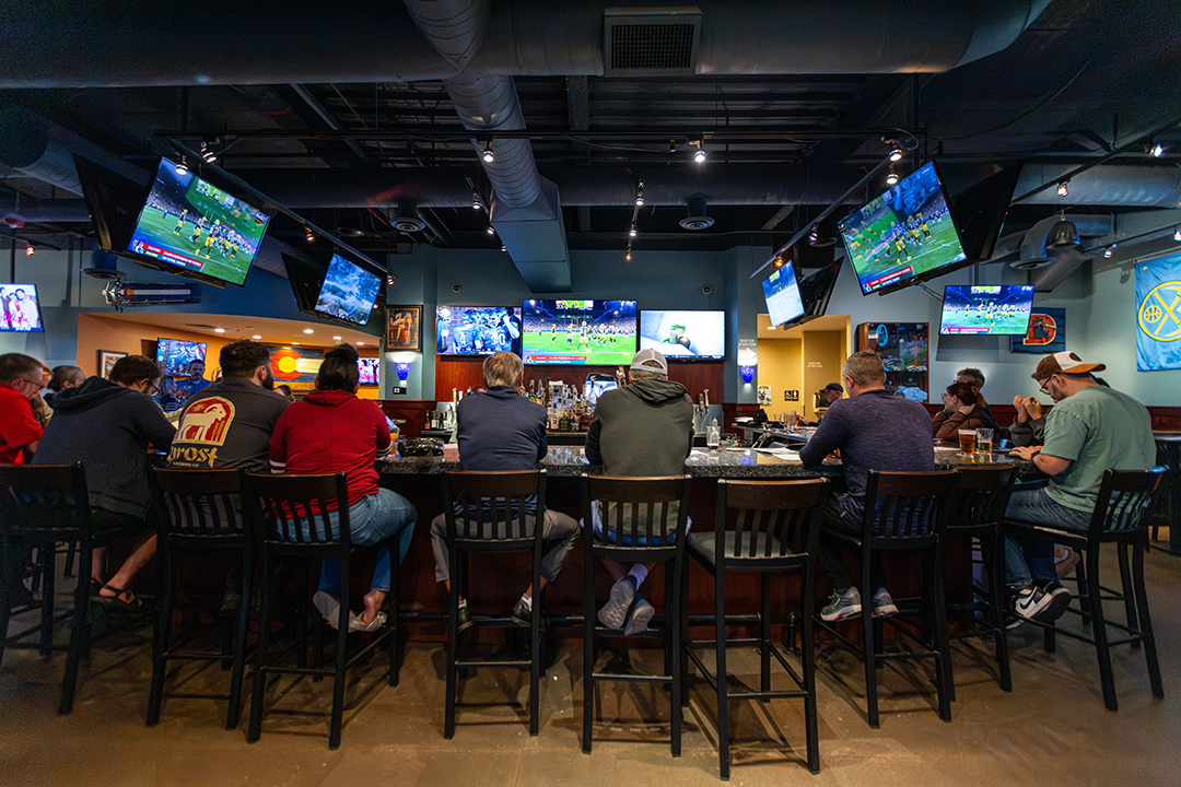 Interior event space at Colorado Keg House